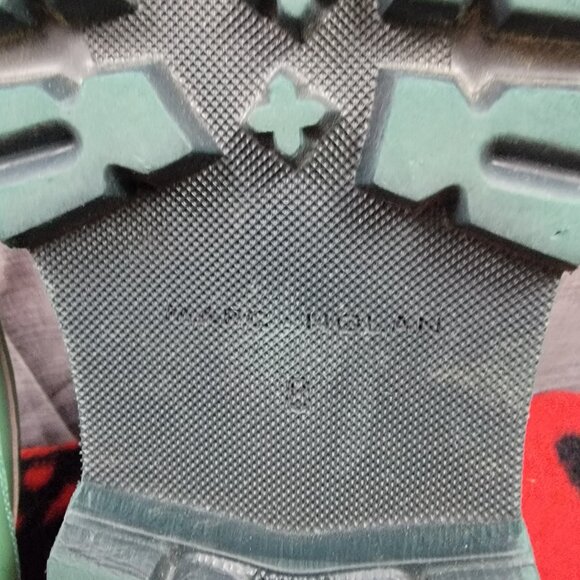 Men's Marc Nolan Adler Green Ombré Patent Leather Penny Loafers Size 8 - Picture 6 of 9